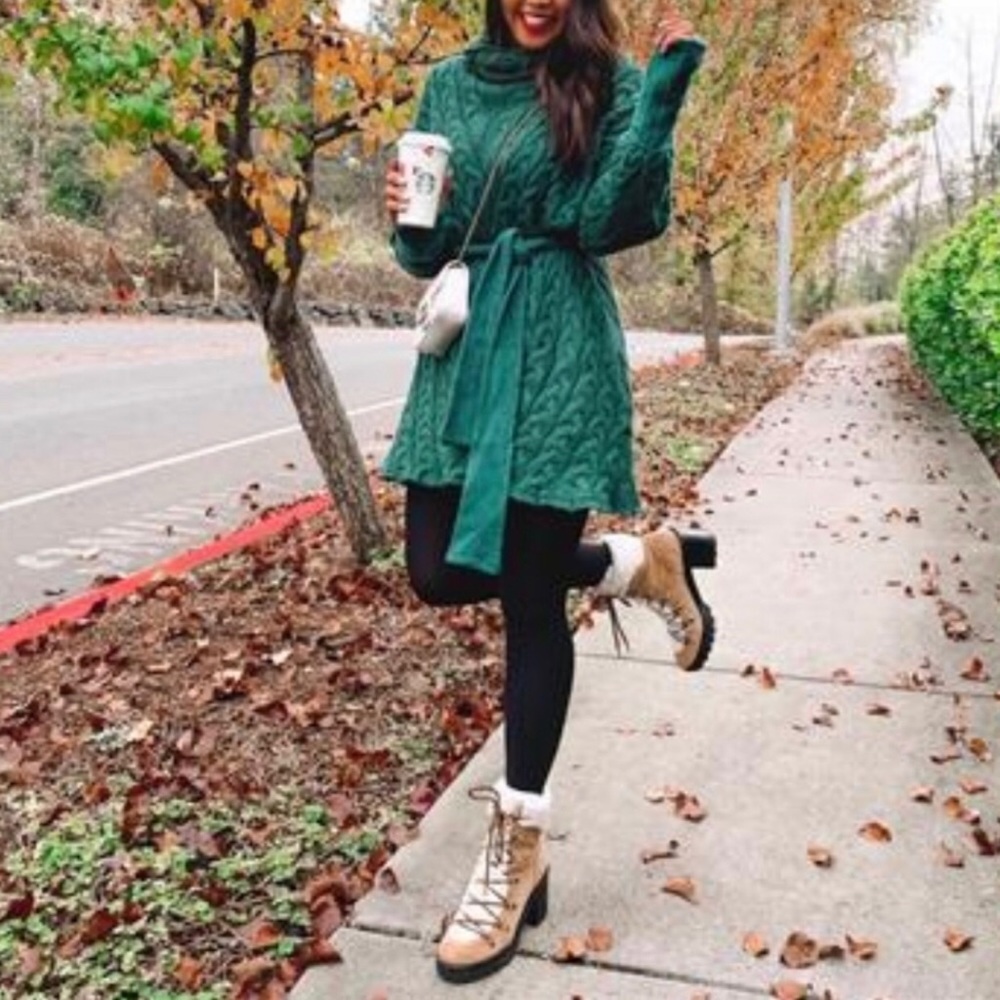 Free People Cable Knit Sweater Dress / Tunic - Picture 2 of 11